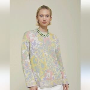 Ottod'ame pastel floral crew neck sweater sz 8